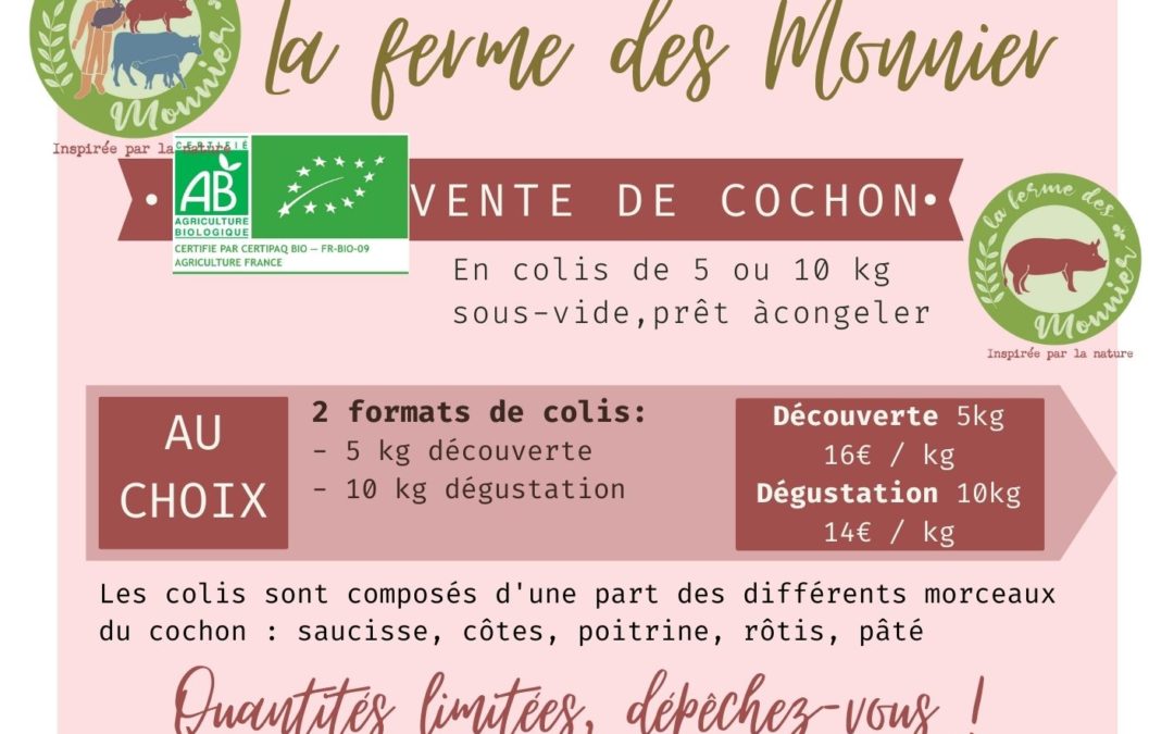 panier du 12 mai – vente de cochon