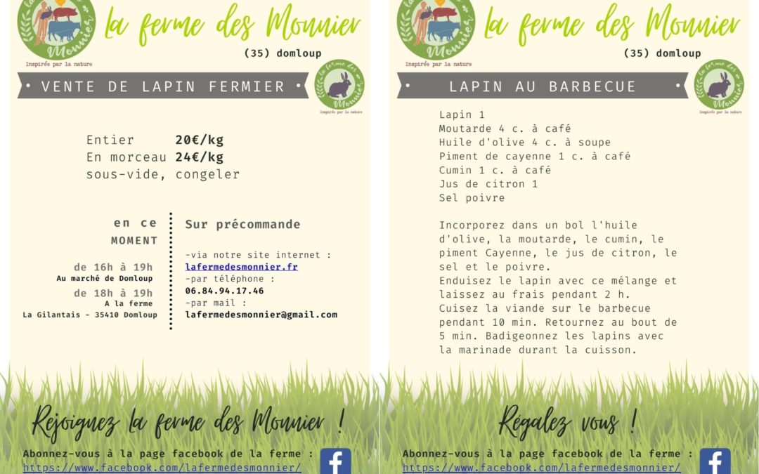 panier du 6/10, vente de lapin, retour des tisanes